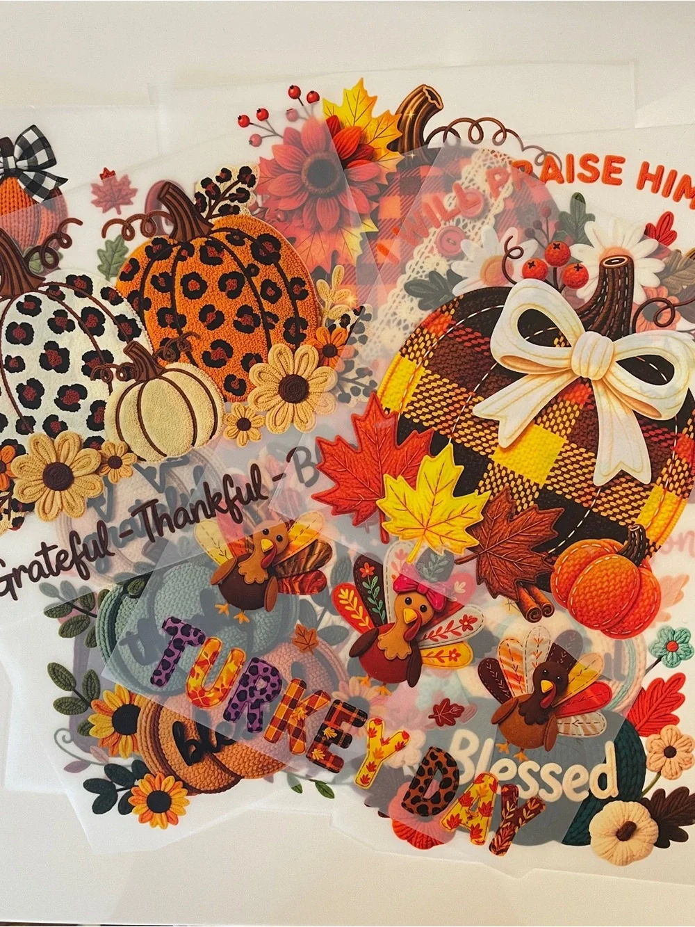 New Lot 30 Thanksgiving Fall Iron On Transfers DIY T-Shirts